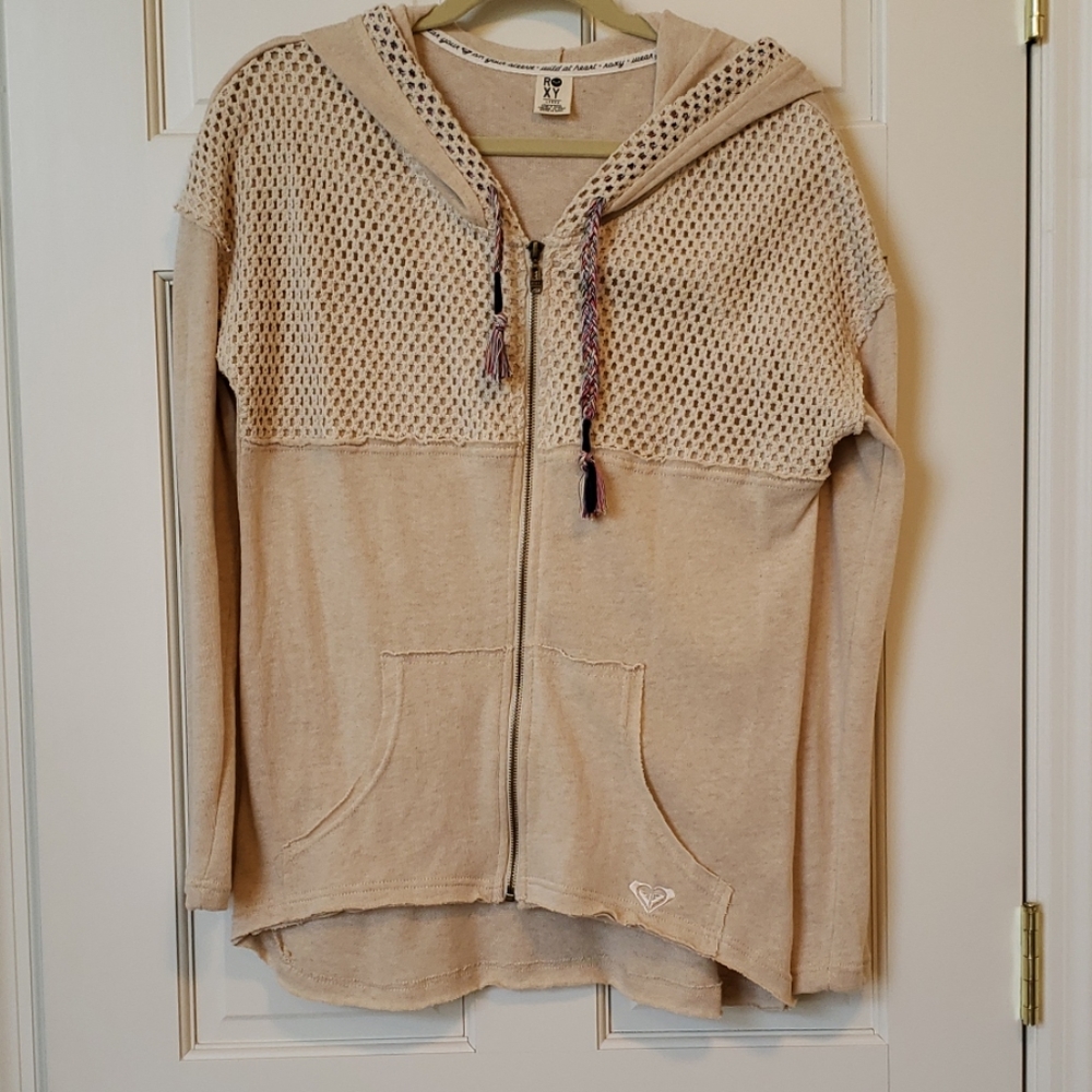 Roxy Zip Up Hooded Jacket Large NWOT